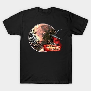 full Moon cardinal bird as above so below witches working T-Shirt